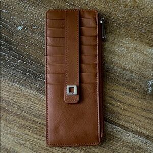 LODIS Audrey Long Stacker Card Case Cardholder in Brown Tan